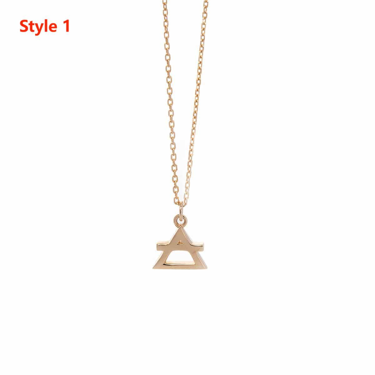 14K Yellow Gold Special Characters Pendant Necklace - FIORESE JEWELRY