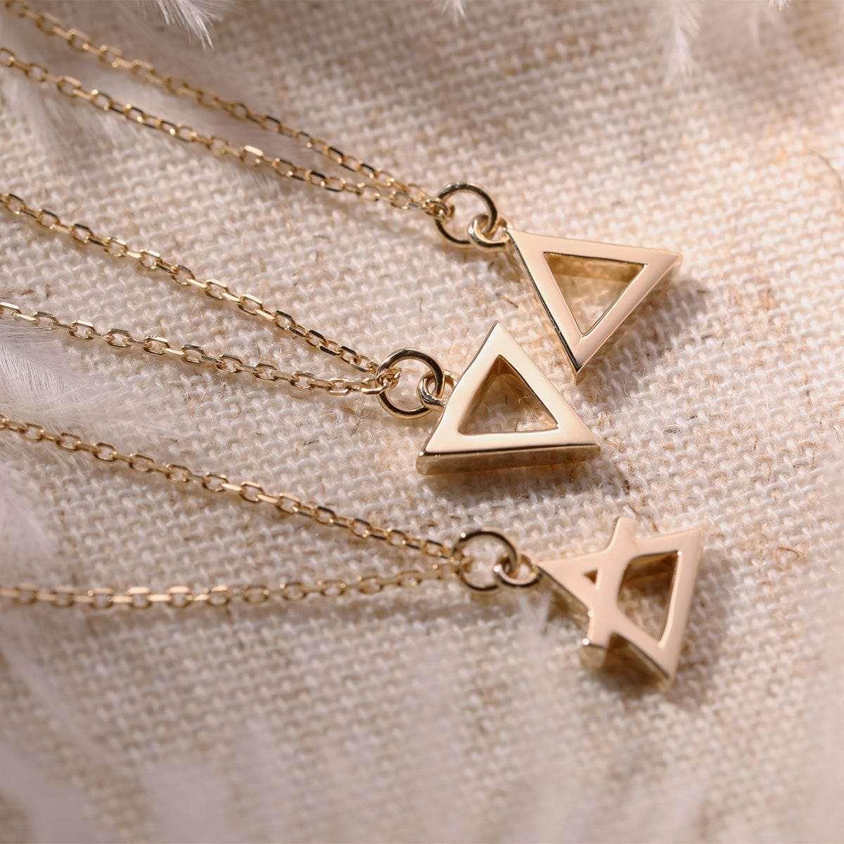 14K Yellow Gold Special Characters Pendant Necklace - FIORESE JEWELRY