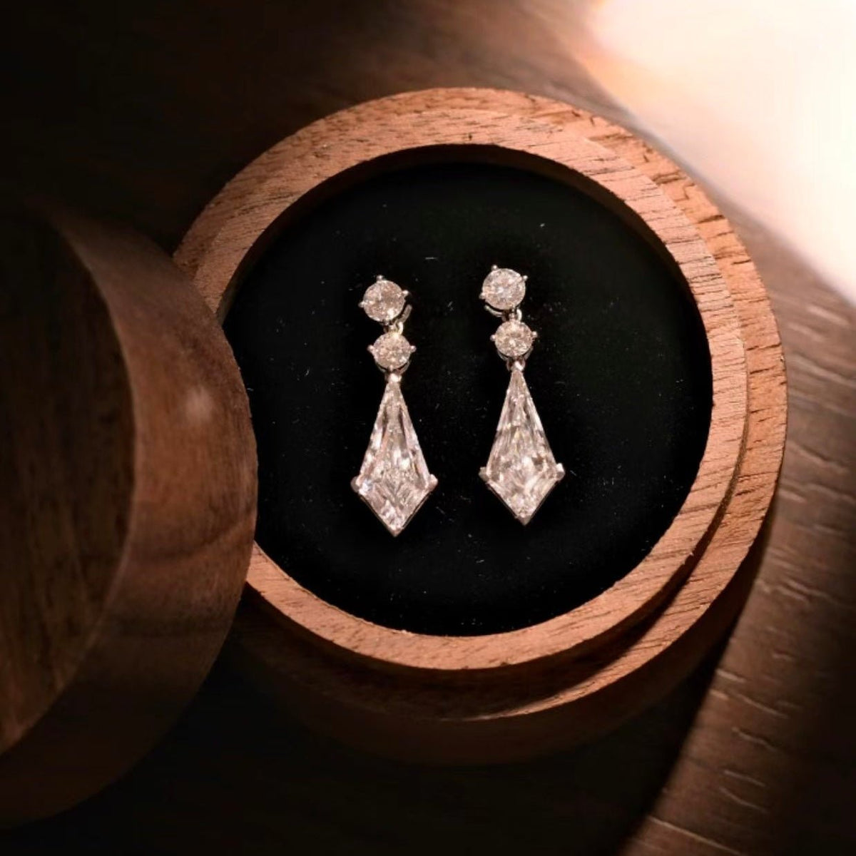 Kite‑Cut Lab‑Grown Diamond Drop Earrings - LGG Jewelry