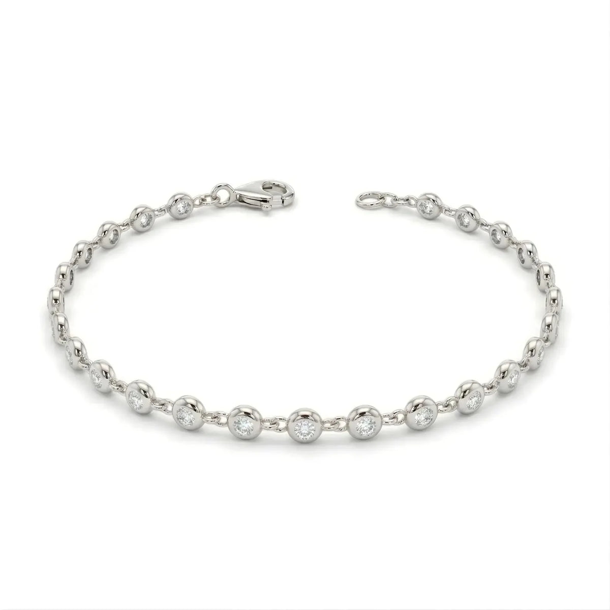 Minimalist Bezel Set Diamond Tennis Bracelet - LGG Jewelry