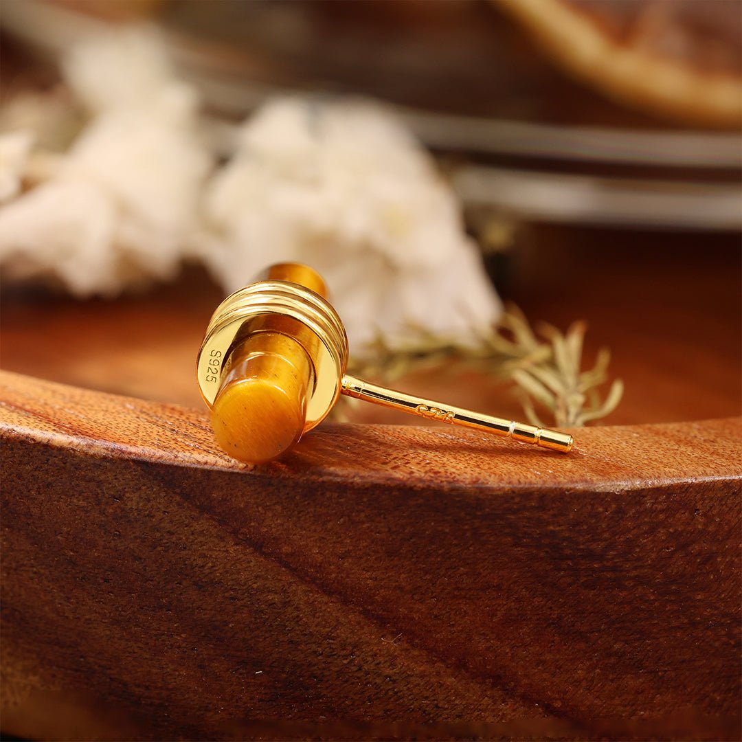 Tigers Eye Beam Earrings - LGG Jewelry