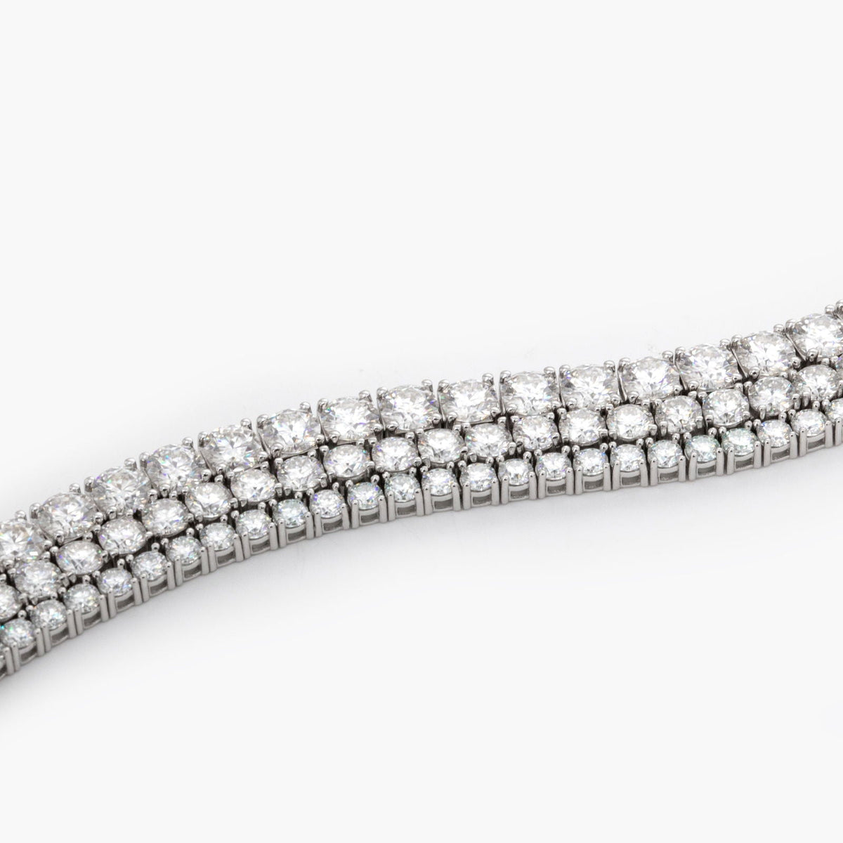 14K Gold Round Cut Lab Grown Diamond 4 Prongs Tennis Bracelet - LGG Jewelry