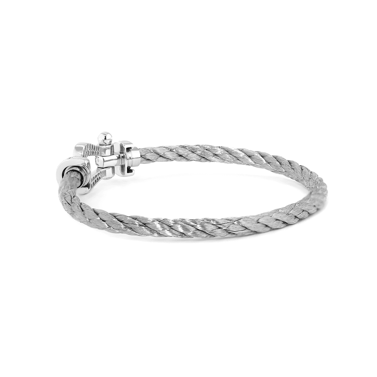14K White Gold Round Lab Diamond Force Bracelet - FIORESE JEWELRY