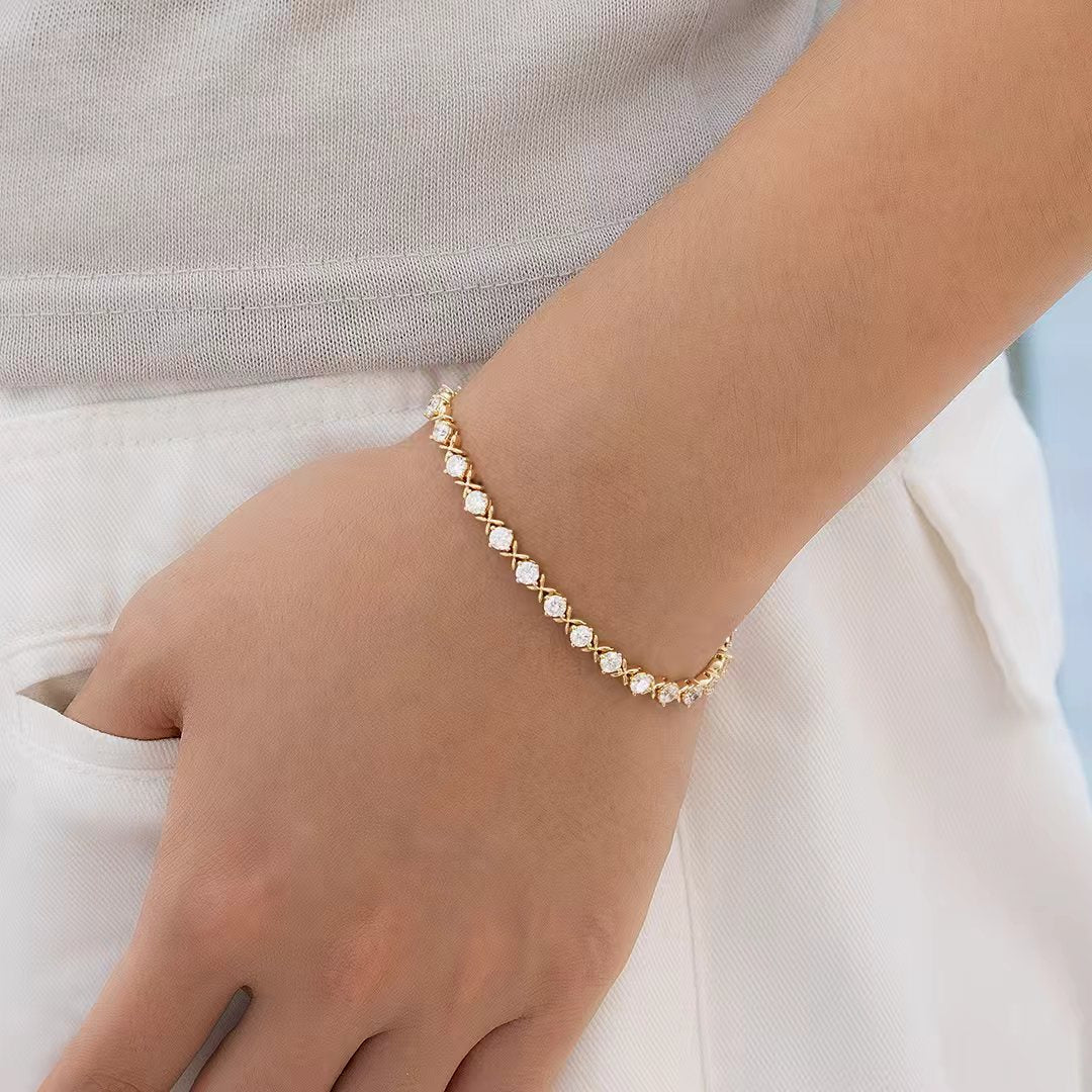 14K Yellow Gold Tennis Bracelet - LGG Jewelry