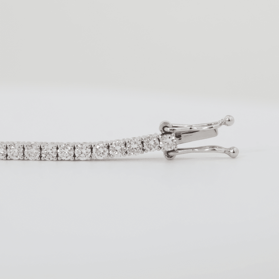 2mm Round Cut Lab Diamond 4 Prong Basket Tennis Bracelet Everyday Essential - FIORESE JEWELRY