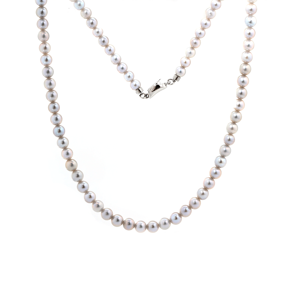 Vintage - Inspired Japanese Akoya Pearl Strand Necklace - FIORESE JEWELRY